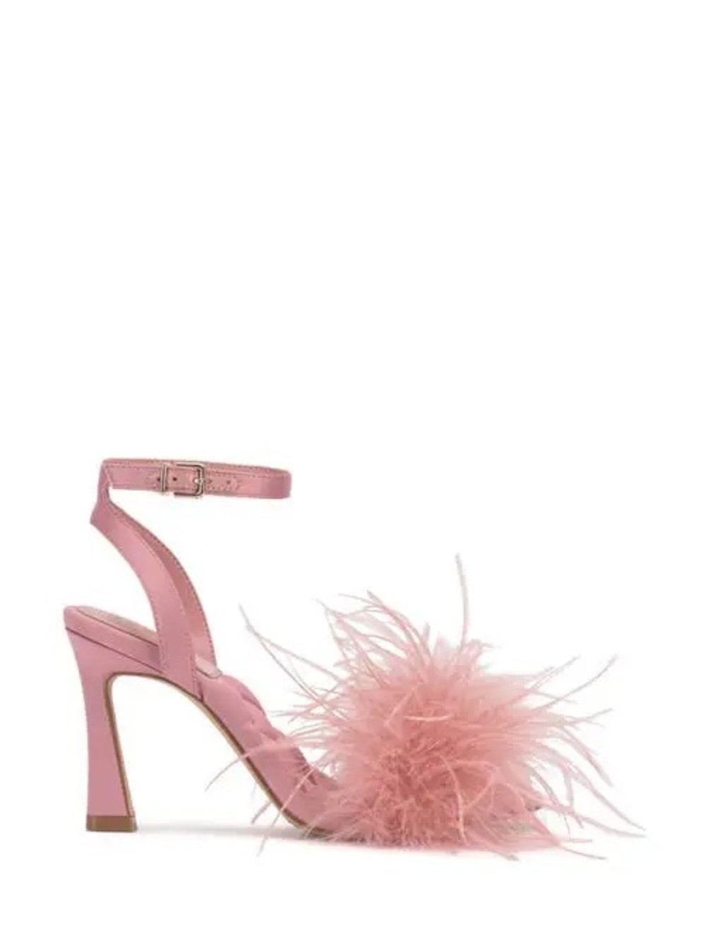 Vince Camuto | Blush “Penely” Feather Ankle-Strap Heels | Size 7